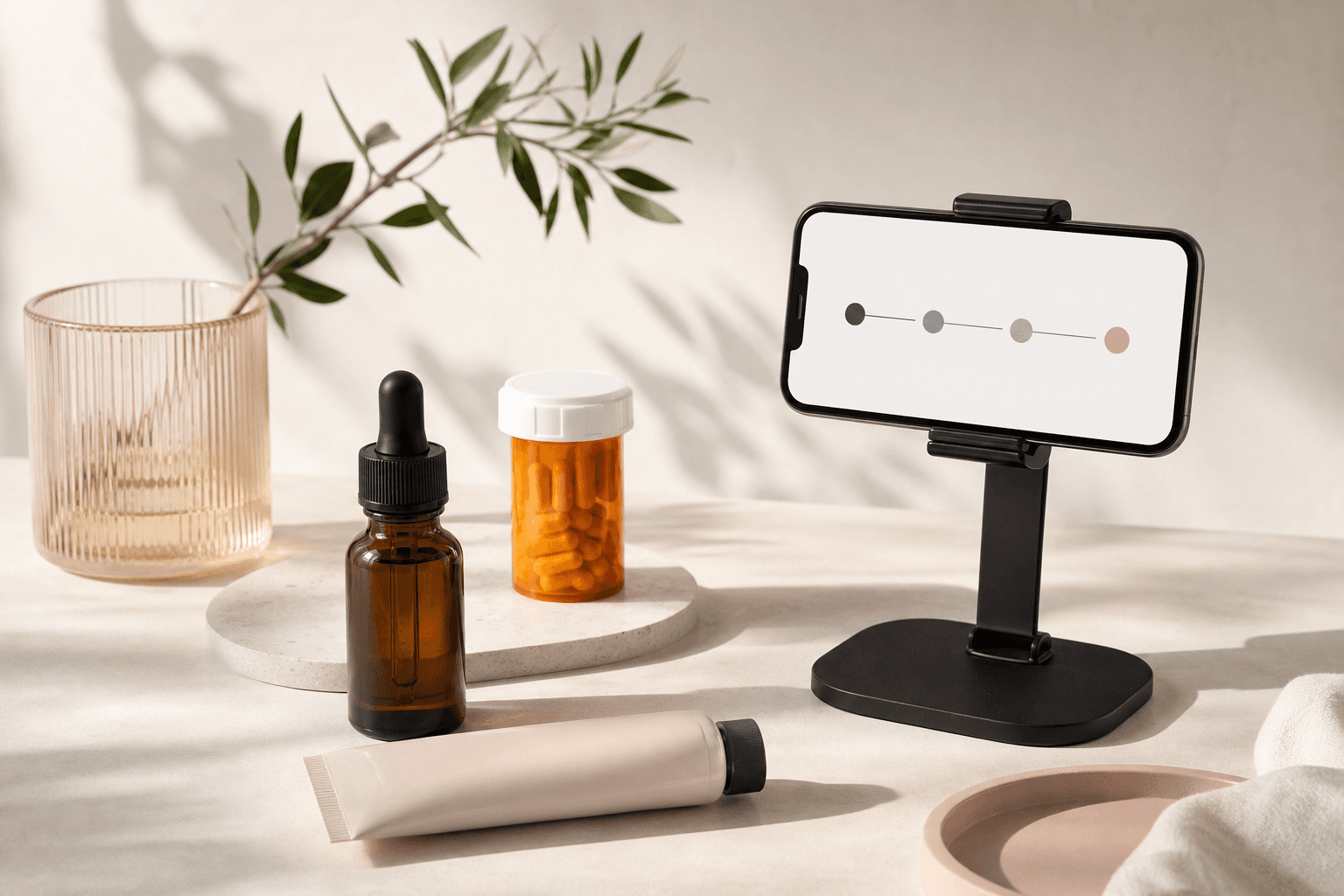 A modern hair and skin telehealth treatment kit